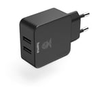 Carregador USB-A 2 Portas 12W Benfica Preto - Hama HAM211243