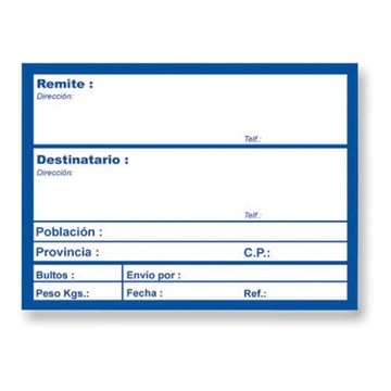 Apli Rolo de 200 Etiquetas de Correio com Texto Pré-Impresso - Tamanho 109x82mm - Cor Branco&#47;Azul - APLI 208201