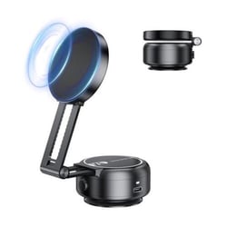 Suporte automotivo para smartphone XO C166 - Sucção elétrica - Bateria integrada - Braço telescópico - Suporte magnético - Preto - XO XOC166