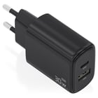 Aisens Carregador GaN 30W 1xUSB-C PD3,0 QC4,0 1xUSB-A QC3,0 Preto - Aisens A110-0978