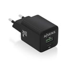 Carregador Aisens USB-C 30W - Alta eficiência energética - Tecnologia AI para carregamento rápido - Várias protecções de segurança - Compatível com USB-C e USB-A - Carregamento simultâneo de 2 dispositivos - Aisens 284872