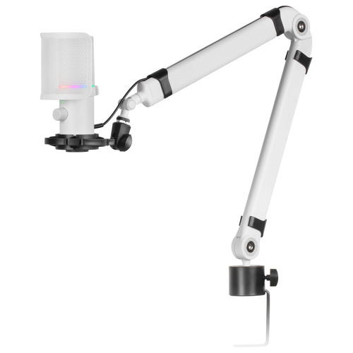 Microfone MARS GAMING MMIC-XTW ULTRA-HIGH DEF ARGB,192KHZ 24BIT,ARM, ANTIVIB+ METAL FILTER,USB,WHITE - Mars Gaming MMICXTW