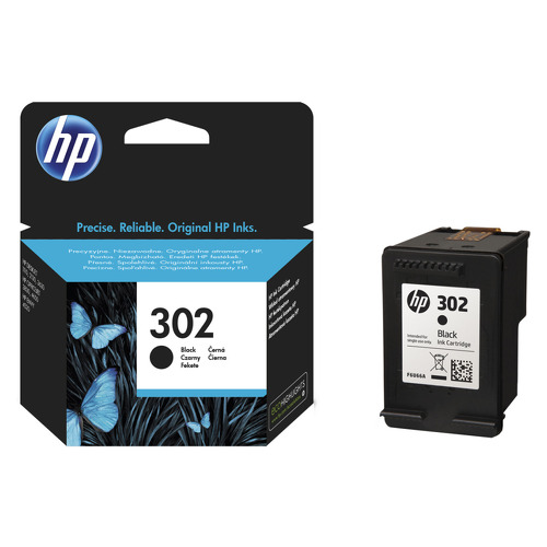 Cartucho de tinta original preto HP 302 - F6U66AE - HP F6U66AE