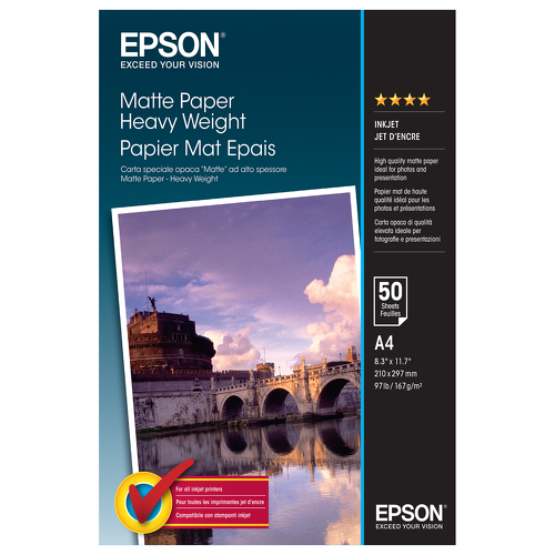 Papel EPSON Mate A4 50F - Epson PAPEPSS041256