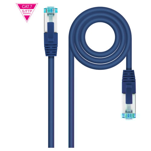 Cabo de Rede Nanocable Cat.7 LSZH SFTP PIMF AWG26 50cm - Azul - Nanocable 10.20.1700-BL