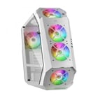 Mars Gaming MC51 Torre Premium - 5 Ventiladores ARGB - Controladora con Mando - Doble Cristal Templado - 40 Efectos de Luz RGB - Color Blanco - Mars Gaming 294927