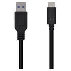 Cabo Aisens USB 3.1 Gen2 10 Gbps 3A - Tipo USB-C/M-A macho - 0,5 m - Preto - Aisens A107-0449