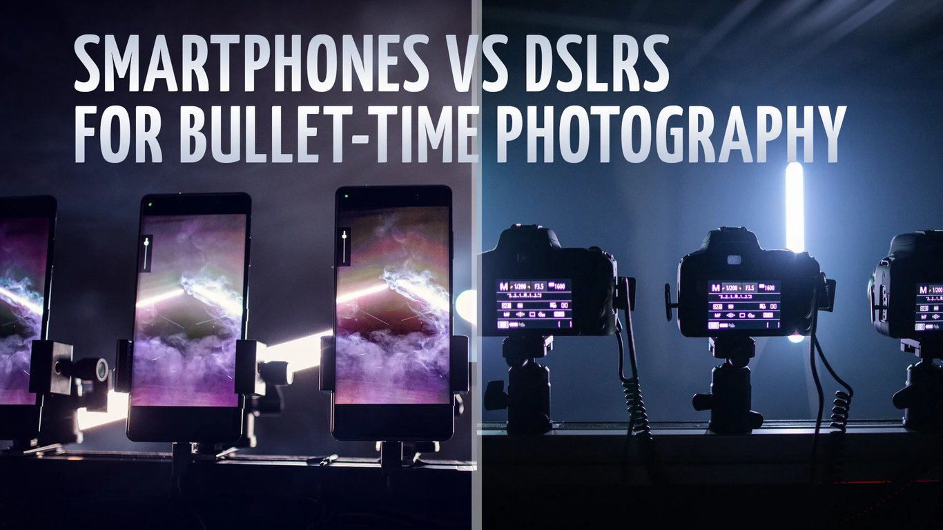 Smartphones VS DSLR pour la photographie bullet-time
