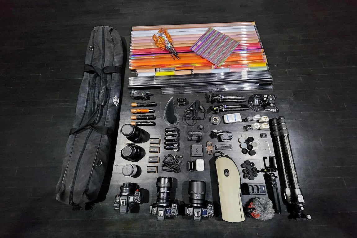 Mon matériel de light-painting pour 3 semaines à Uyuni