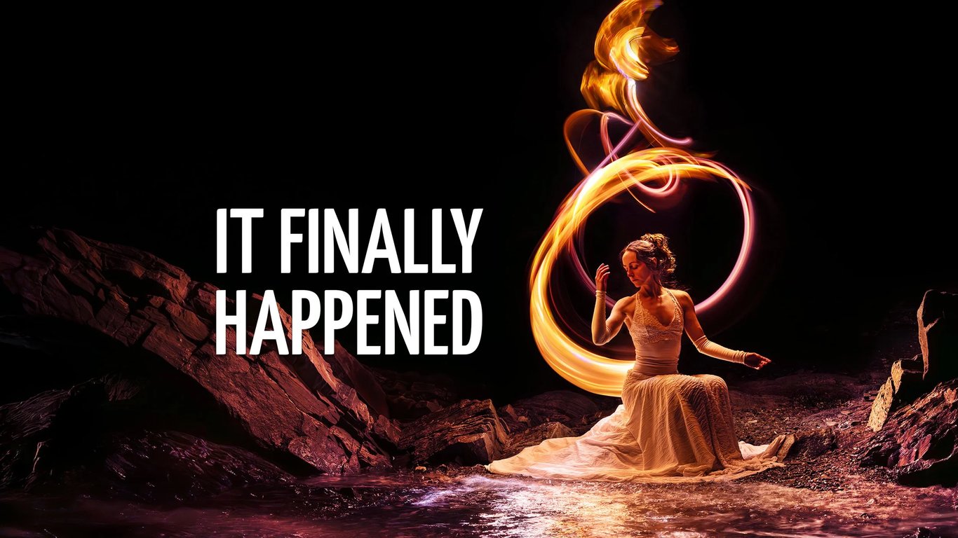 Ça s'est enfin produit ! Le light-painting en plein air avec des rochers et de l'eau