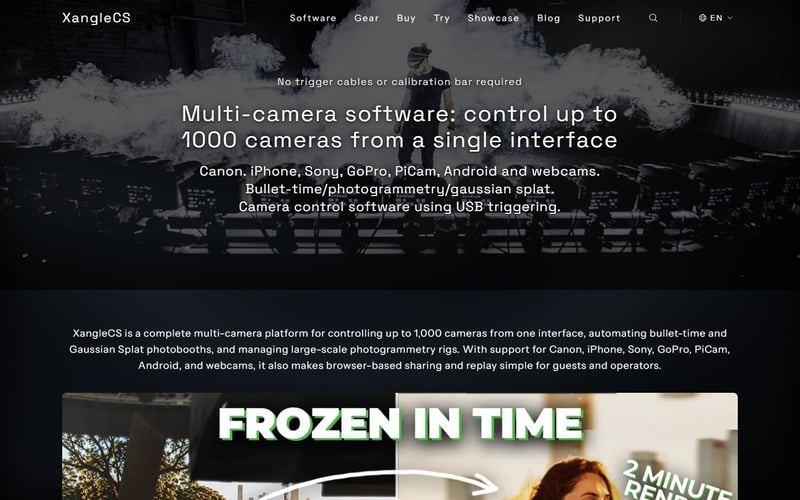 XangleCS homepage screenshot