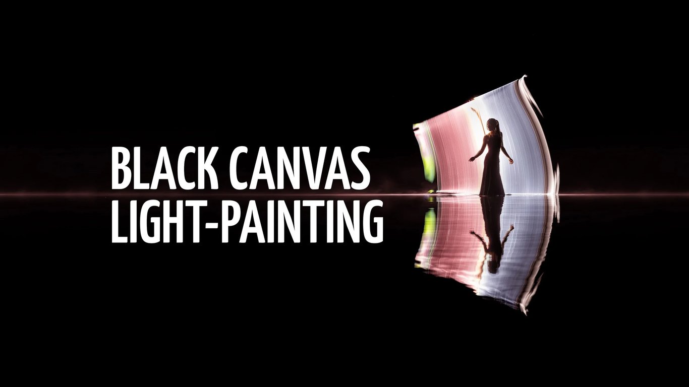 Light painting sur fond noir