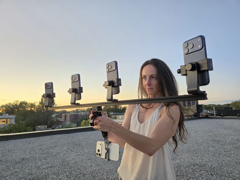 iPhone rig in the field