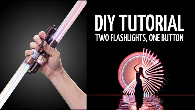 Two flashlights, one button! DIY tutorial EP257