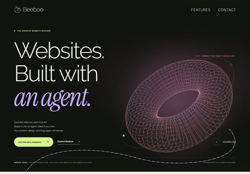 Page d’accueil du site Beeboo