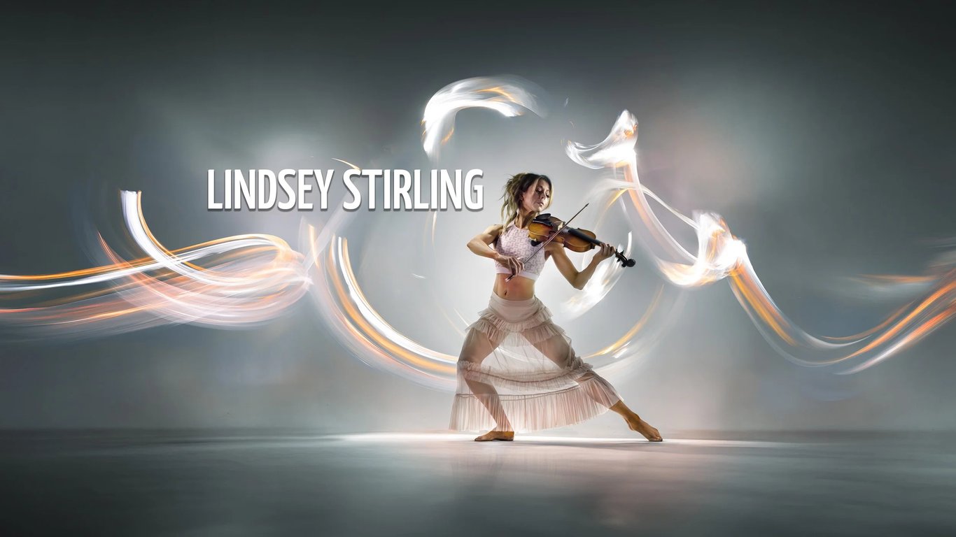 Session de light painting avec Lindsey Stirling