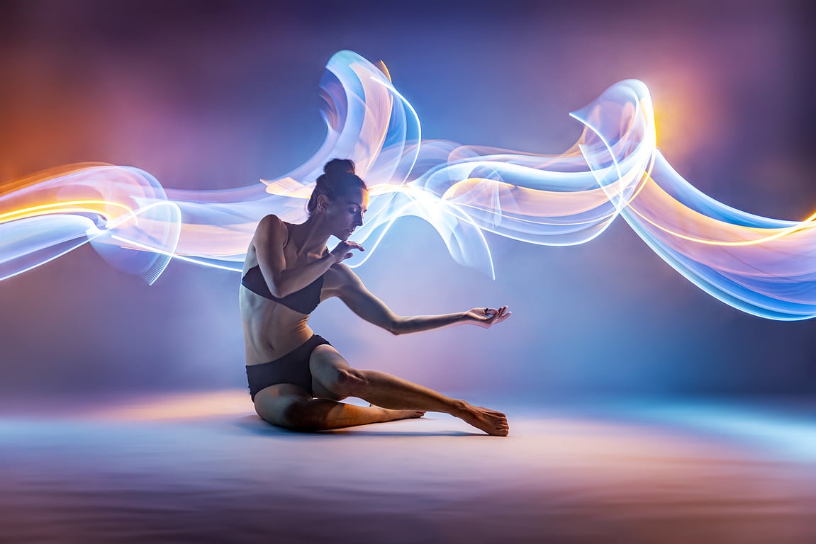 Light-painting whips