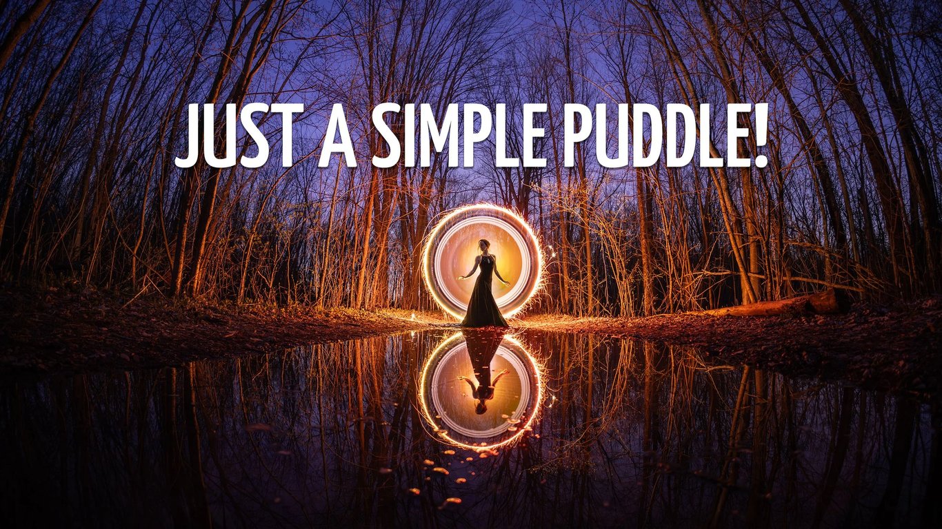 On a fait cette photo avec juste une flaque de pluie!