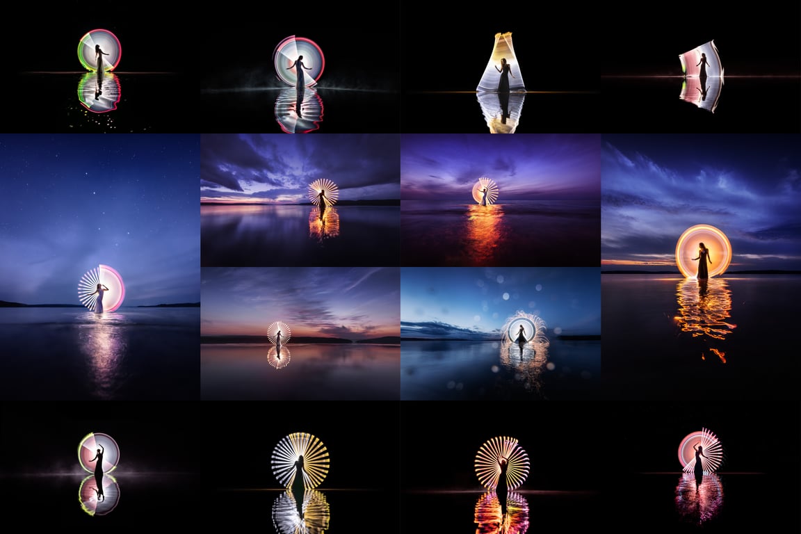 A few images we created when there was no auroras