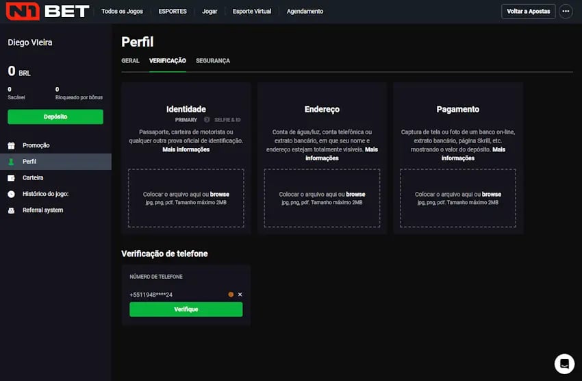 Como verificar sua conta na N1Bet para apostar em segurança 1