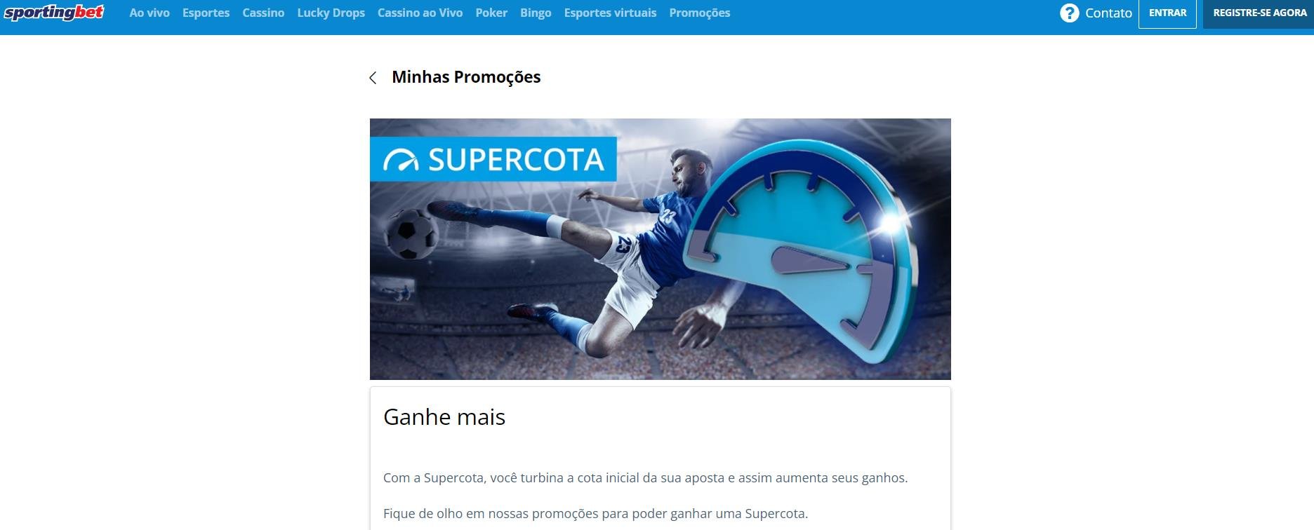 Aposte na SportingBet com Super Cotas nos Grandes Jogos