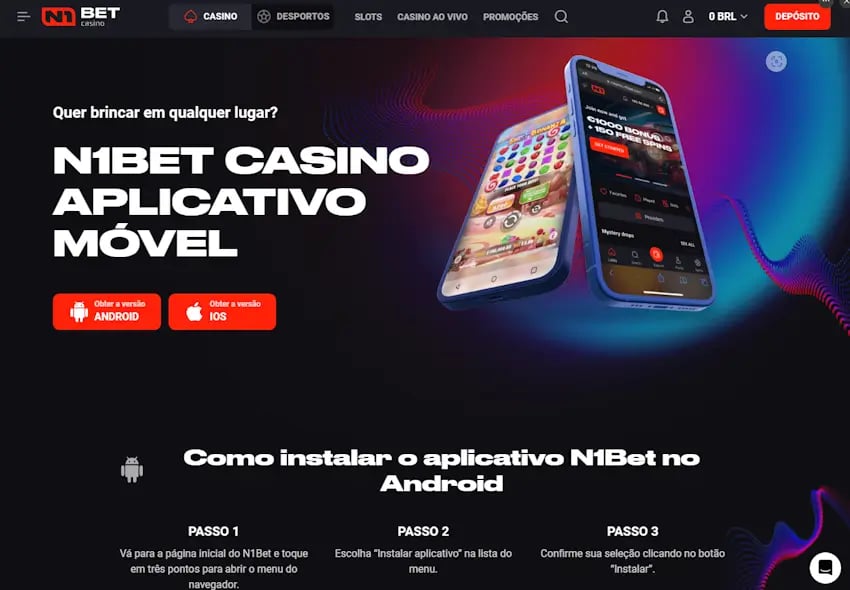 Como baixar o N1Bet app e apostar usando o celular 1