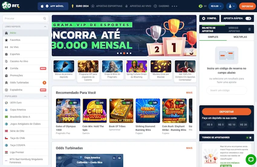 Todos os métodos de saques disponíveis para usar na 20Bet