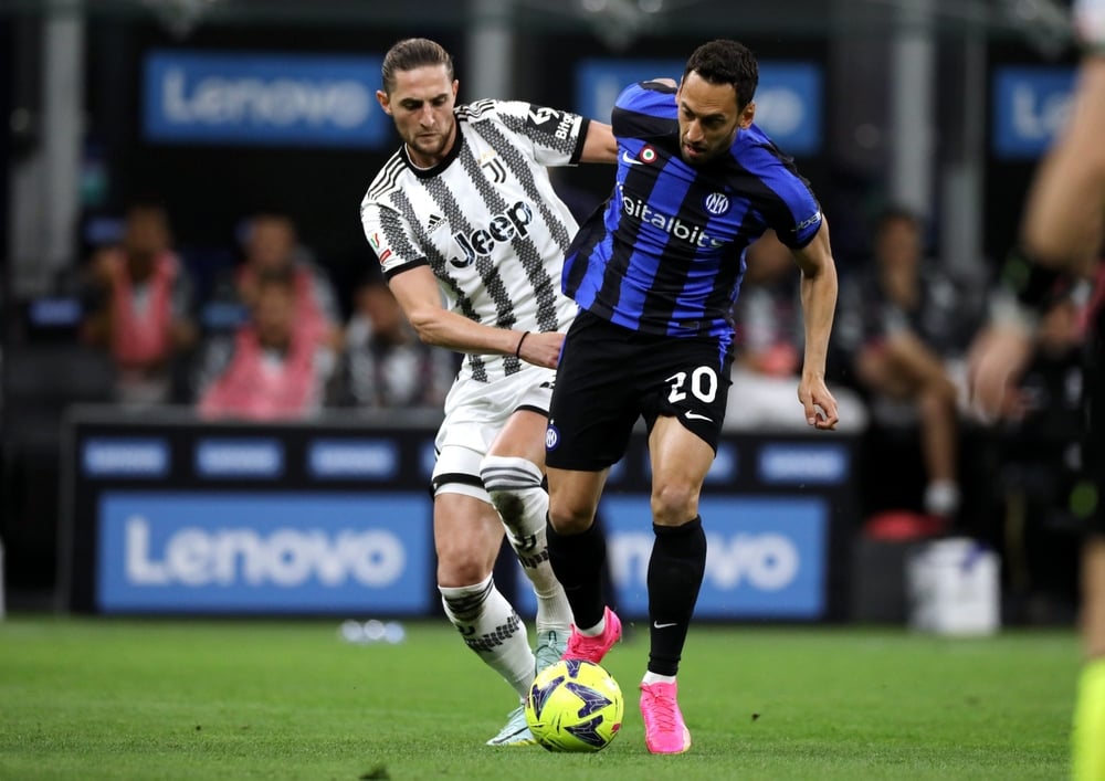 Milan,,Italy, ,April,26,,2023:,Adrien,Rabiot,And,Hakan