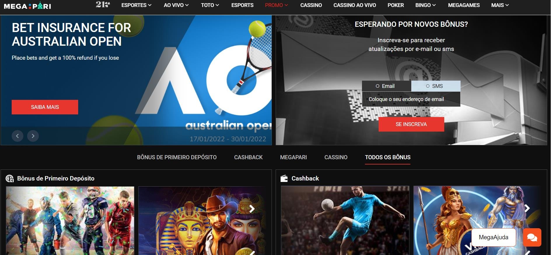 Segunda oportunidade: Tenha Reembolso das Apostas na Megapari