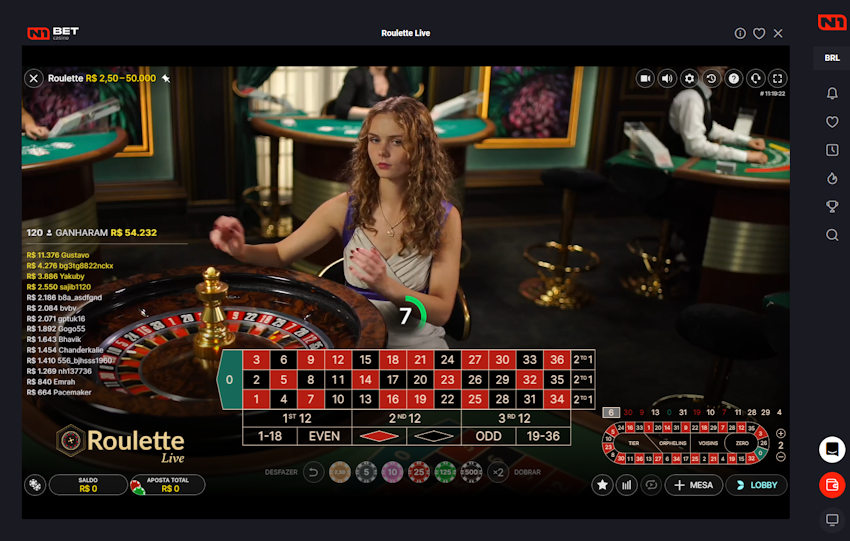 Como entrar e jogar roleta ao vivo na N1Bet
