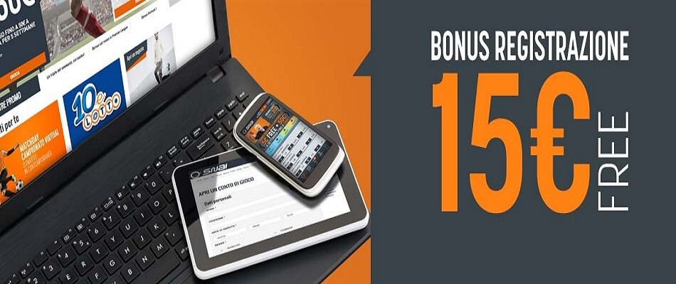 15€ Bonus Benvenuto Snai