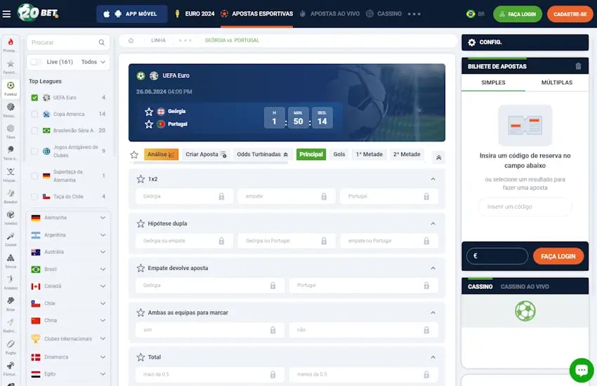 Como Apostar na Euro 2024 com a 20Bet Um Guia Completo