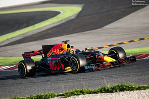 Barcelona Spain February 27 March 2 2017 Max Verstappen young driver Red Bull Racing F1 Team on track at Formula One testing at Catalunya circuit in Barcelona Spain