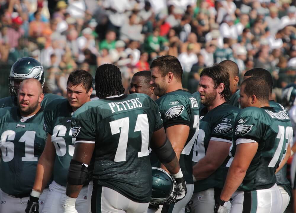 Bethlehem,,Pa, ,Aug,8:,Members,Of,The,Philadelphia,Eagles