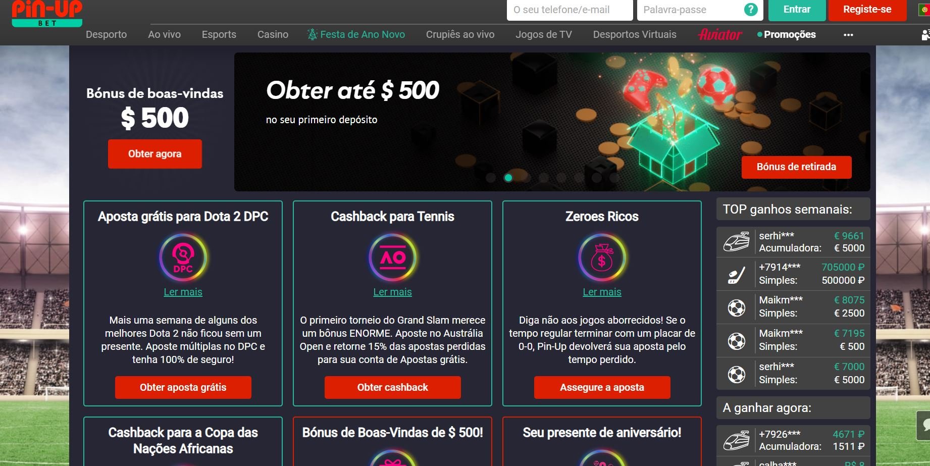 Cashback nos Grandes Torneios: Aposte com Pin-up bet