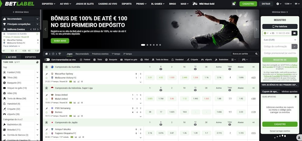 Betlabel BR Homepage