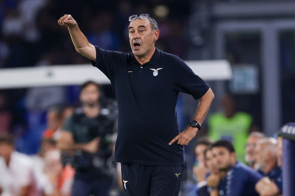 Lazios,Italian,Coach,Maurizio,Sarri,Gesticulate,During,The,Serie,A