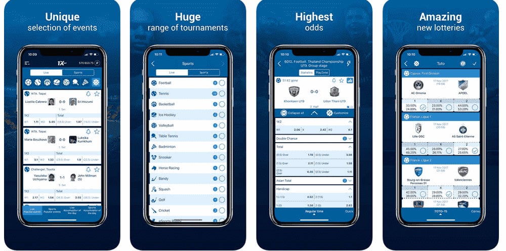 1xBet aplicação móvel – muito popular e confortável