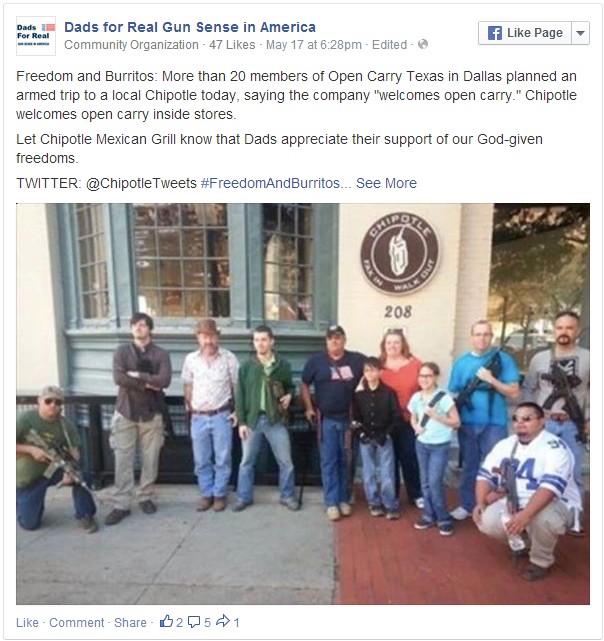 Here is a screen capture of a since-removed image on Facebook