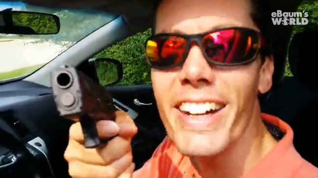 [VIDEO] Guy pulls gun on person in road rage incident