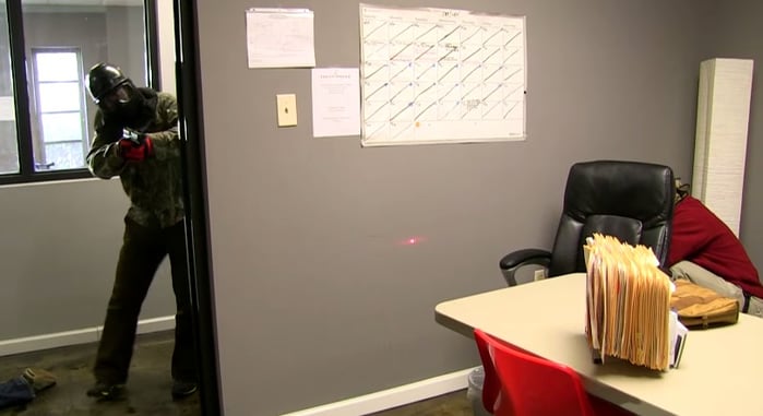 [VIDEO] Conceal Carry Holder Survives Workplace Shooting – First Person Defender