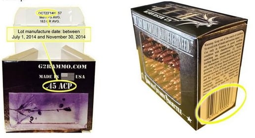 AMMO RECALL: G2 Research R.I.P. 45ACP Ammunition Could Cause “Excessive Chamber Pressure” In Glocks. Translation: Your Glock Could Blow Up