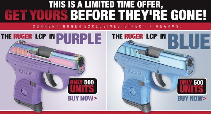 Want A Limited Edition Ruger LCP In Blue Or Purple?