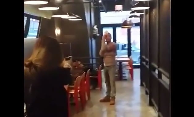 [VIDEO] Woman Pulls Out Gun To Defend Herself During Restaurant Brawl