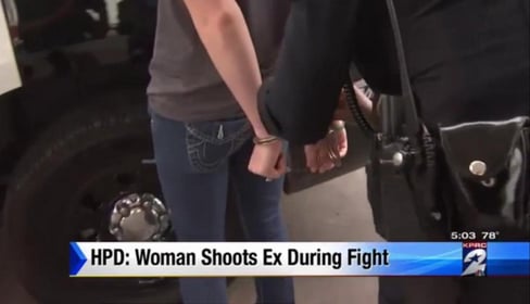 Not Guilty, and Handcuffed; Woman Forced to Shoot Attacking Ex At Gas Station In Houston