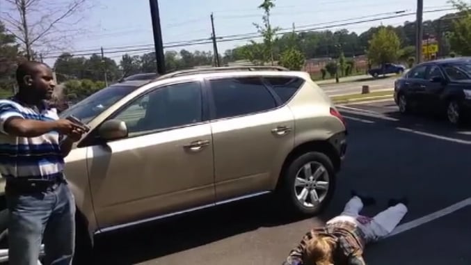 RAW VIDEO: Man Holds Attempted Carjacking Suspect At Gunpoint, On Point And By The Book