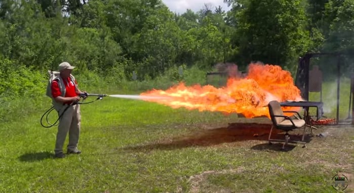 Concealed Carry Flame Thrower + Slow Motion Camera = Yesssssss