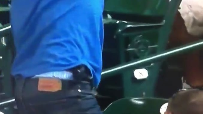 Man At Astro’s Game Catches Foul Ball And Flashes His Concealed Firearm To The World