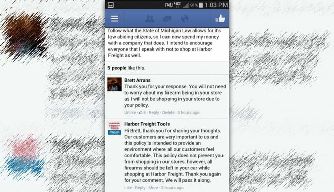 Want To Carry Your Gun Into Harbor Freight? They’d Like You To Keep It In Your Car