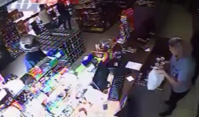[VIDEO] Nobody Had A Gun To Stop This Armed Robber – So They Got Creative…